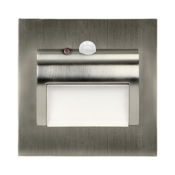 DRACO LED NEW 1 5W oprawa schodowa podtynkowa 12VDC 30lm 3000K satyna czujnik ruchu i zmierzchu OR-OS-6164LR3/N