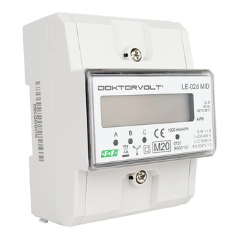 3 fazowy licznik zużycia energii 80A wskaźnik trójfazowy LE-02d MID F&F LE-02D