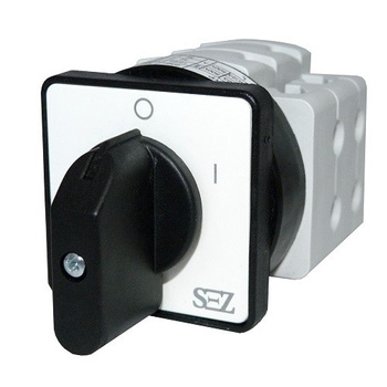 Łącznik krzywkowy 0-1 3-fazowy 16A 500V z dźwignią oraz szyldem () SEZ S16 JD 1103 A6