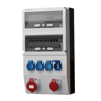 Rozdzielnica budowlana z licznikiem eXT-S/FI 32A 16A 4x230V gniazda Mennekes Doktorvolt DV-0830-F