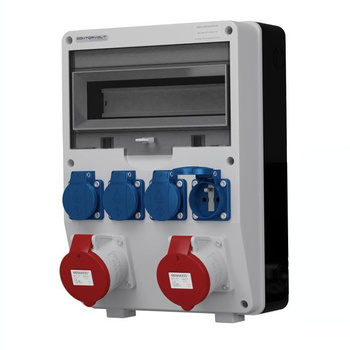 Rozdzielnica budowlana TD 2x32A 4x230V gniazda Mennekes Doktorvolt DV-2435-F