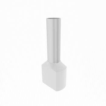 100szt. 2x0,5/8mm Końcówka tulejkowa izolowana podw. biała TE0508 Elpromet 2600 C.22.00508