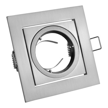 Oprawa sufitowa punktowa - kwadratowa uchylna aluminiowa VILA inox GTV OP-VILAKW-02