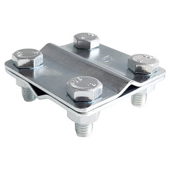 Złącze krzyżowe 4-śrubowe uchwyt odgromowy STAL OCYNKOWANA GALWANICZNIE M8 1.1 OC