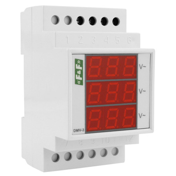 Woltomierz 3-fazowy wskaźnik napięcia 100-300V F&F DMV-3