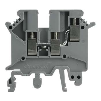 Złączka szynowa szara śrubowa 4mm2 3-przewodowa 1P UL PC4-TW-01P-11-00A(H)