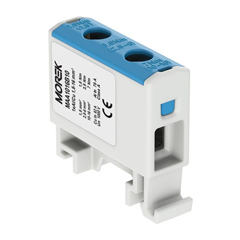 Złączka szyn. 1,5-16mm2 nieb 2otwor 1P Morek MAA1016B10