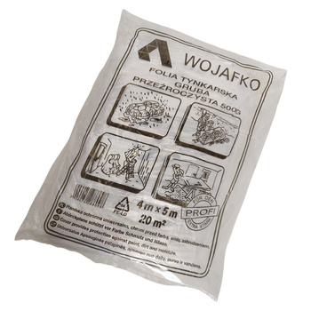 Folia tynkarska Wojafko 4x5m przezroczysta GRUBA/500G 111 DV-111