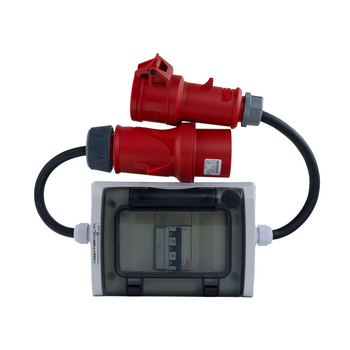 Adapter przejściowy zabezpieczający 32A/5 na 16A/5P 1m C16A DV-2106-AZ-32/16A