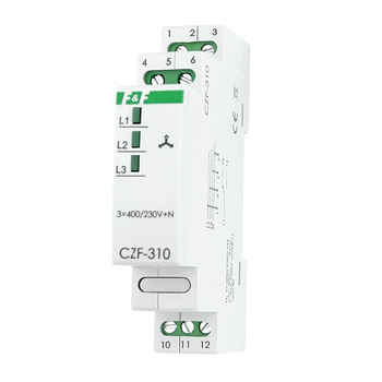 Czujnik zaniku fazy przekaźnik 230V max 10A Czujnik styk 1P F&F CZF-310