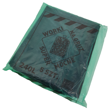 Mocne worki na gruz i odpady budowlane WOJAFKO 240L wytrzymałe i odporne DV-248