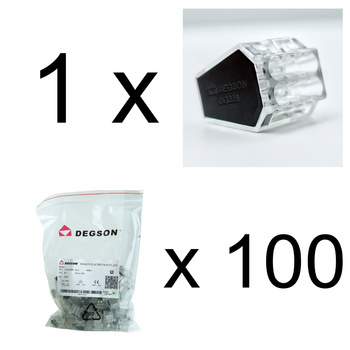 Złączka do puszek instalacyjnych 8x0.5-2.5 mm² VDE DGN 1 sztuka 100 sztuk DG228-3.5-08P-1Y