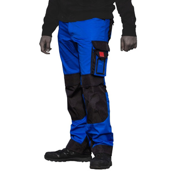 Spodnie robocze 245 g/m2 R62 WZMOCNIONE NIEBIESKO-CZARNE Doktorvolt DV-2131-SD-B550-62