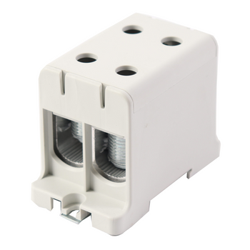 Złączka szynowa uniwersalna ETB 150/1x2 Al/Cu elektryczna śrubowa 4 otwory do kabli Elektro Becov UK2150.21