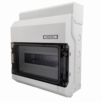 Rozdzielnica modułowa hermetyczna 1x12 natynkowa IP54 Hensel KV1512 Zacisk Pe/N KV 1512