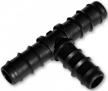 Trójnik z wtykiem na wąż 3x 16mm do łączenia węży kroplujących Bradas DSWA03-16L
