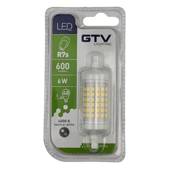 Żarówka LED J78 4000K R7s 6W 600lm GTV LD-J7806W-40