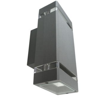 Oprawa elewacyjna 2xGU10 2x50W IP54 szara kinkiet lampa ścienna Nessa GTV LD-NESSAGU10D-80