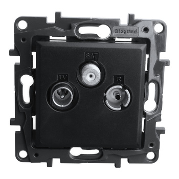 Gniazdo TV-R-SAT zakończeniowe czarne Niloe Step 863579