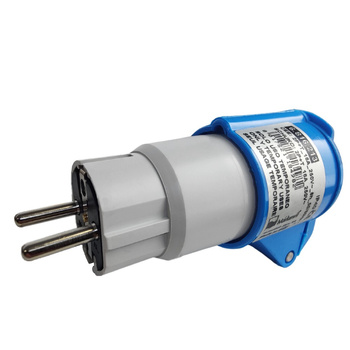 Marlanvil Adapter kempingowy wtyk Uni-Schuko 16A 250V na 16A CEE gniazdo przejściówka IP40 6.816.213