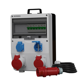 Rozdzielnica budowlana z kablem ECO-S SKH 16A 32A 2x230 Schuko Doktorvolt® DV-0083-D