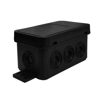 Puszka natynkowa 8-wlotowa wym/zew 80x45x41 mm IP54 czarna ViPlast 038-05