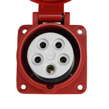 Gniazdo tablicowe proste CEE 400V 16A/5P 75x75 mm TP Electric 3105-322-1675