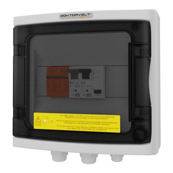 Rozdzielnica PV Fotowoltaiczna Solarna AC 1F B20 25A 300mA T1 T2 Doktorvolt DV-9498-FOT-265-AC