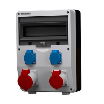 Rozdzielnica budowlana ECO 32A 16A 2x230V Schuko Doktorvolt DV-2602-D