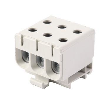 Złączka szynowa uniwersalna ETB 50/1x3 (L1,L2,L3) Al/Cu elektryczna śrubowa 6 otworów do kabli Elektro Becov UK3350.21