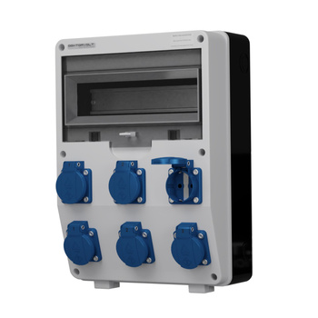Rozdzielnica budowlana TD 6x230V Schuko gniazda Mennekes Doktorvolt DV-0564-D