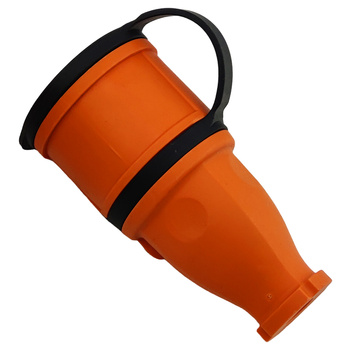 Gniazdo przenośne proste 16A 230V 2P+Z pomarańczowe Schuko 3101-304-2300