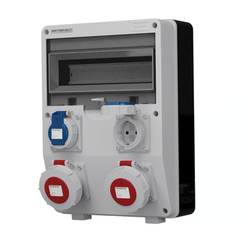 Hermetyczna rozdzielnica budowlana TD IP65 2x16A 2x230V Schuko Doktorvolt DV-2018-D