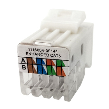 Gniazdo modułowe ethernet konektor CAT5E Keystone RJ45 8/8 JACK TEM do PD12 KA11-U