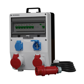 Rozdzielnica budowlana z kablem ECO-S/FI SKH 32A 16A 2x230V Doktorvolt® DV-9764-F