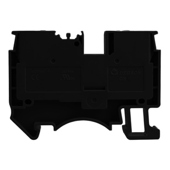 Złączka szynowa przelotowa zaciskowa czarna 4mm2 1P UL DS4-01P-13-00A(H)