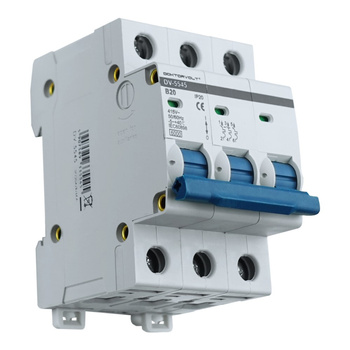 Wyłącznik nadprądowy 3P B20A 6kA bezpiecznik 3-fazowy Doktorvolt DV-5545