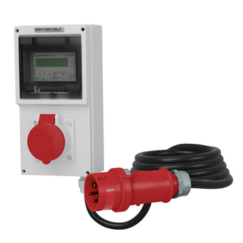 Mobilny licznik energii elektrycznej MID gniazdo 16A przewód 5x2,5mm2 Doktorvolt DV-4326-ML