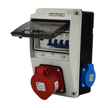 Rozdzielnica budowlana XS-S 16A 2x230V erbetka IP44 gniazda Doktorvolt DV-2144-F