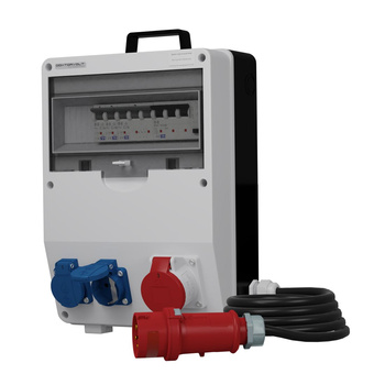 Rozdzielnica budowlana z kablem TD-S/FI SKH 16A 2x230V Schuko Doktorvolt DV-9795-D