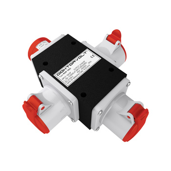 Rozgałęźnik 3-fazowy wejście 1x16A 5P/ wyjście 3x16A 5P IP44 ROP 1653 DV