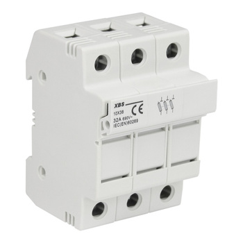 Podstawa bezpiecznikowa 32A 3P XBS 10X38 3P