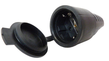 Gniazdo gumowe IP44 16A 230V Schuko hermetyczne MXG-15
