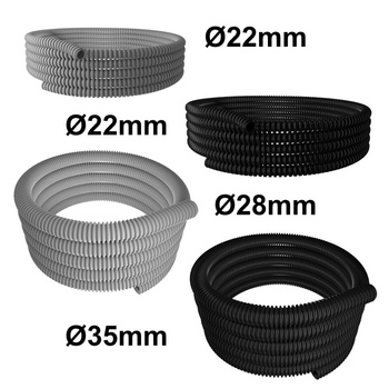 Rura spiralna GUS 22 mm czarna 30 m peszel OLGFE22