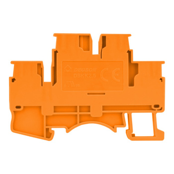 Złączka szynowa zaciskowa pomarańczowa 2,5mm2 2-piętrowa 4-przewodowa DSKK2.5-01P-15-00A(H