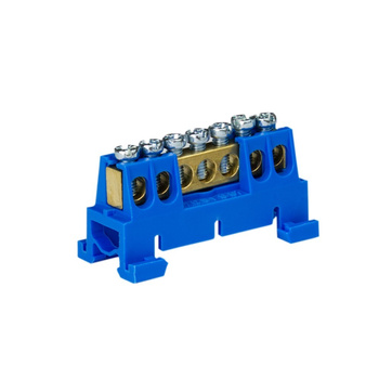 Zacisk listwa zaciskowa 7-torowa niebieska 7/N