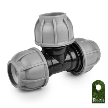 Trójnik PE do rur węża skręcany 40mm PN10 BRADAS DSRA10T40