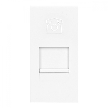NOEN RJ11, gniazdo modułowe 22,5x45mm telefoniczne RJ11, białe OR-GM-9010/W/RJ11