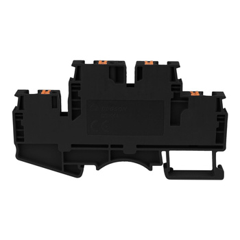 Złączka szynowa zaciskowa czarna 4mm2 2-piętrowa 4-przewodowa DSKK4-01P-13-00A(H)