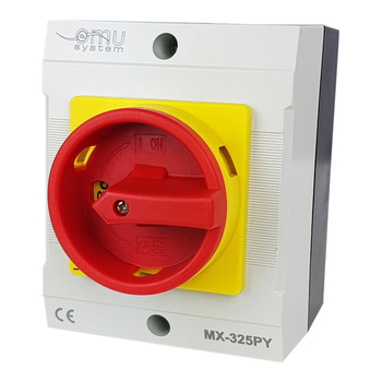 Rozłącznik trójfazowy łącznik krzywkowy 3x25A 7,5kW w obudowie IP65 MX-325PY XBS XBS MX 325PY